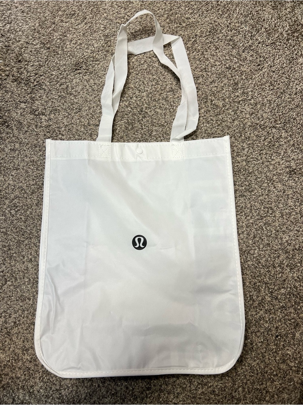 Lululemon White Logo Tote Bag